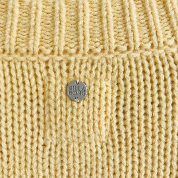 Billabong BNWT Honey Dew Sweater Chunky Knit Banana Women's Jumper Size XL - Picture 6 of 11